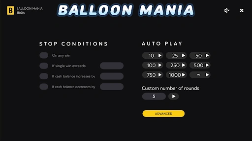 Autoplay Mode in Balloon Mania Game